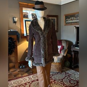 Penny Lane  leather coat in size small